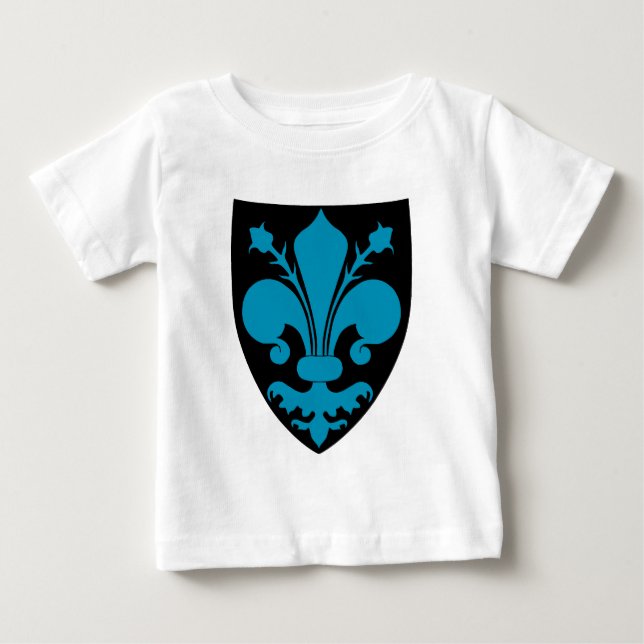 Elegant medieval Fleur De Lis shield Baby T-Shirt (Front)