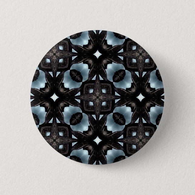 Elegant medieval kaleidoscope button (Front)