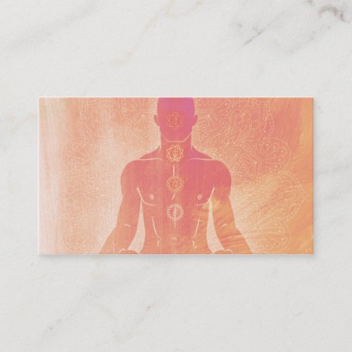 Elegant Meditation Logo Yoga Business Card