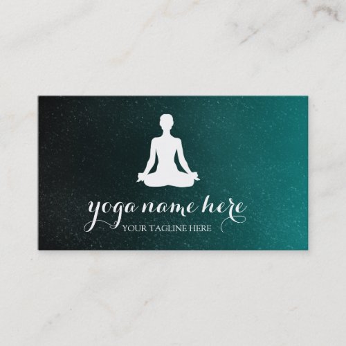 Elegant Meditation Om Logo Yoga Business Card