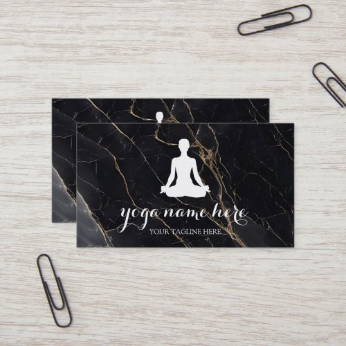 Elegant Meditation Om Logo Yoga Business Card