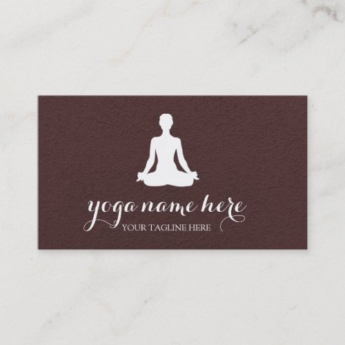 Elegant Meditation Om Logo Yoga Business Card