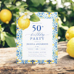 Elegant Mediterranean Lemon Floral 50th Birthday Flyer<br><div class="desc">Celebrate in style with an elegant Mediterranean lemon floral birthday invitation. Featuring vibrant yellow lemons and lush green foliage, this design evokes the charm of the Mediterranean, perfect for a sunny and sophisticated event. The intricate floral accents add a fresh, inviting touch, while elegant typography brings a sense of refinement....</div>