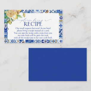 Elegant Mediterranean Lemon Please Bring A Recipe Enclosure Card
