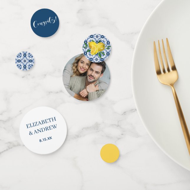 Elegant Mediterranean Lemon Wedding Confetti (Group)