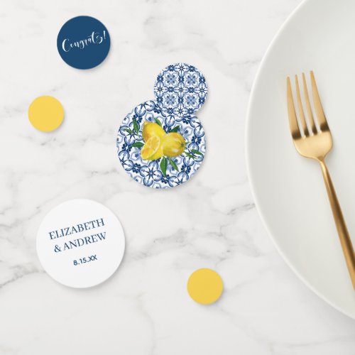 Elegant Mediterranean Lemon Wedding Confetti