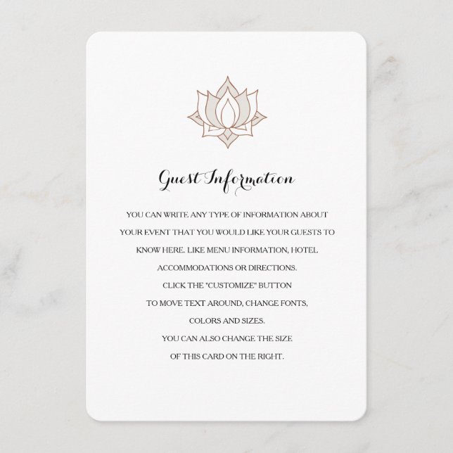 Elegant Mehndi Insert Cards (Front)