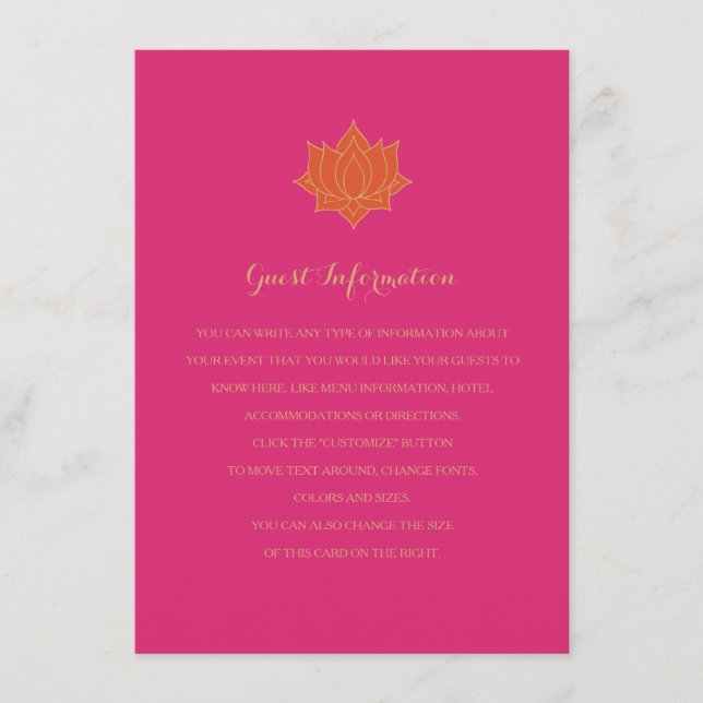 Elegant Mehndi Insert Cards (Front)