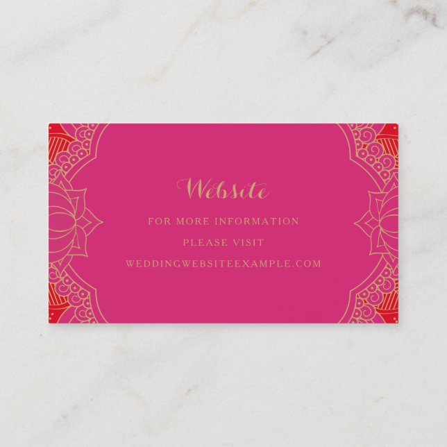 Elegant Mehndi Website Cards (Back)