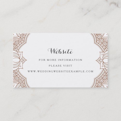 Elegant Mehndi Website Cards