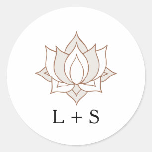 Elegant Mehndi Wedding Classic Round Sticker