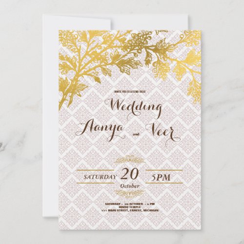 Elegant Mehndi Wedding Invitation