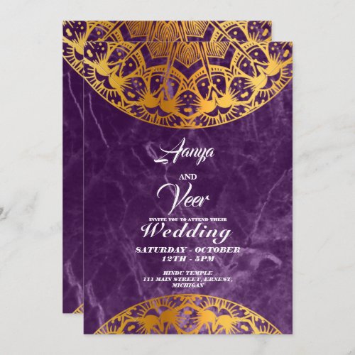 Elegant Mehndi Wedding Invitation