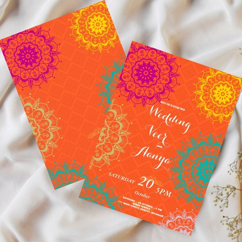 Elegant Mehndi Wedding Invitation