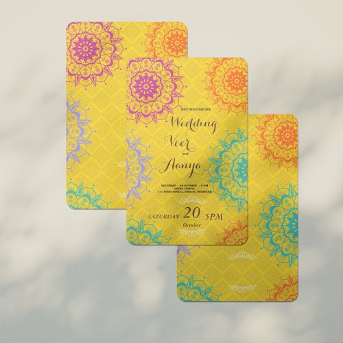 Elegant Mehndi Wedding Invitation