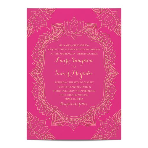 Elegant Mehndi Wedding Invitation