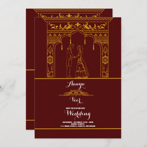 Elegant Mehndi Wedding Invitation