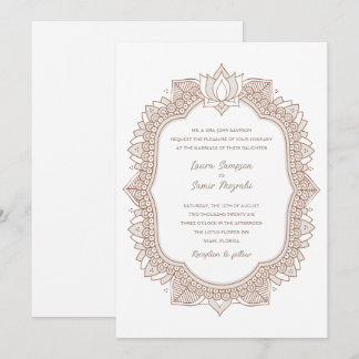 Elegant Mehndi Wedding Invitation