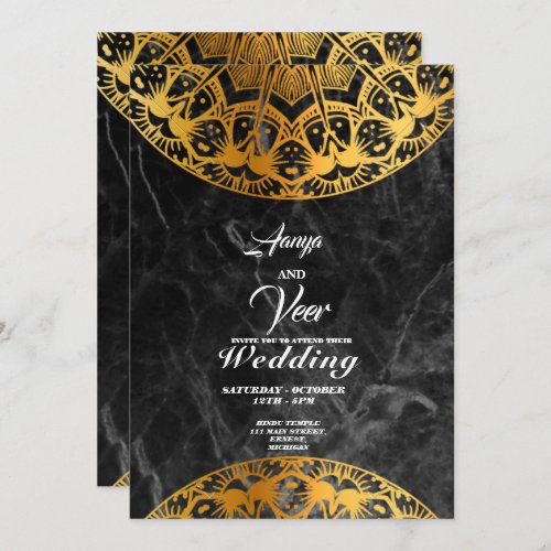 Elegant Mehndi Wedding Invitation