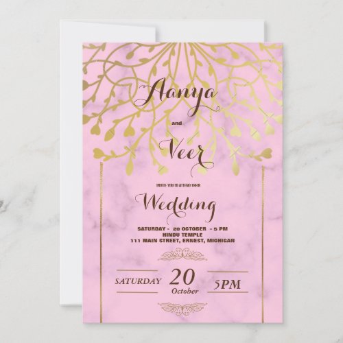 Elegant Mehndi Wedding Invitation