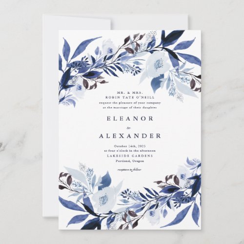 Elegant Melange Floral Wedding Invitation