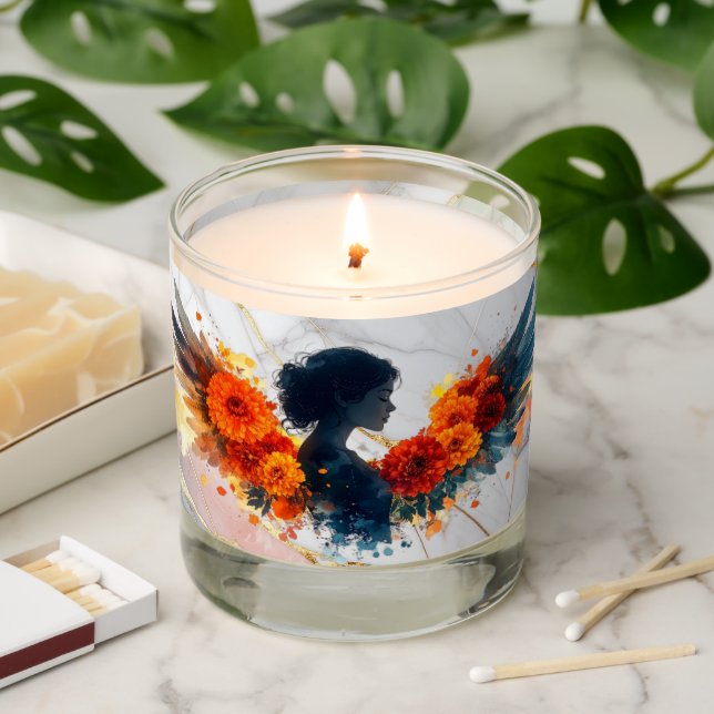 Elegant Memorial Candle – Personalized Remembrance (Lit)