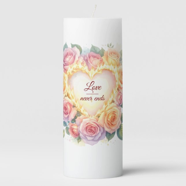 Elegant Memorial Candle – Personalized Remembrance (Front)