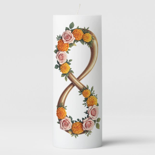 Elegant Memorial Candle – Personalized Remembrance (Front)