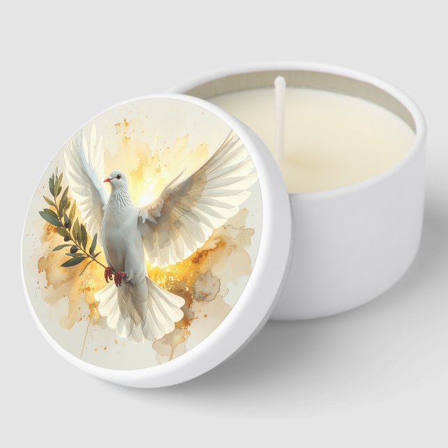 Elegant Memorial Candle – Personalized Remembrance Mini Candle Favors (Corner)