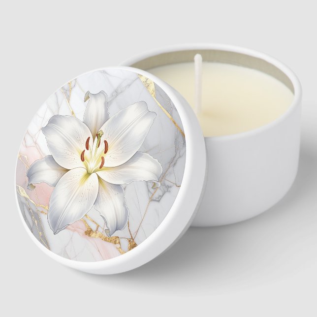Elegant Memorial Candle – Personalized Remembrance Mini Candle Favors (Corner)
