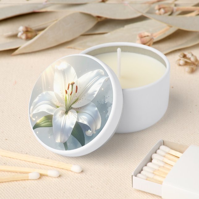 Elegant Memorial Candle – Personalized Remembrance Mini Candle Favors (Insitu)