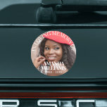 Elegant Memorial Chic | Custom Funeral Favor Photo Car Magnet<br><div class="desc">Custom Elegant Funeral Favor Photo Tribute Car Magnet,  a simple,  chic and modern design with sophisticated serif font,  custom name,  date and photos. No minimum order.</div>