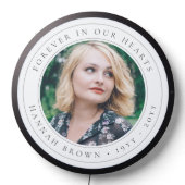 Elegant Memorial Chic Funeral Photo Tribute LED Sign (Lights Off)