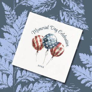 Elegant Memorial Day Party Napkins