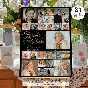 Elegant Memorial Forever in our Hearts 25 Photo Foam Board