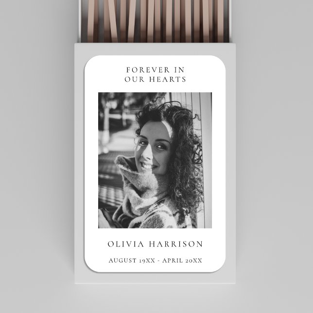 Elegant Memorial | Funeral Favor Black and White Matchboxes (Creator Uploaded)