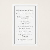 Elegant Memorial Funeral Memorial Prayer Card (Back)