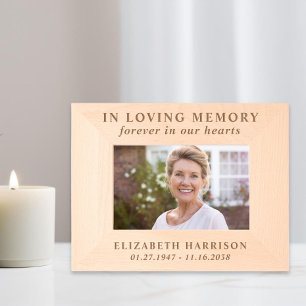 Elegant Memorial Funeral Photo Engraved Frames