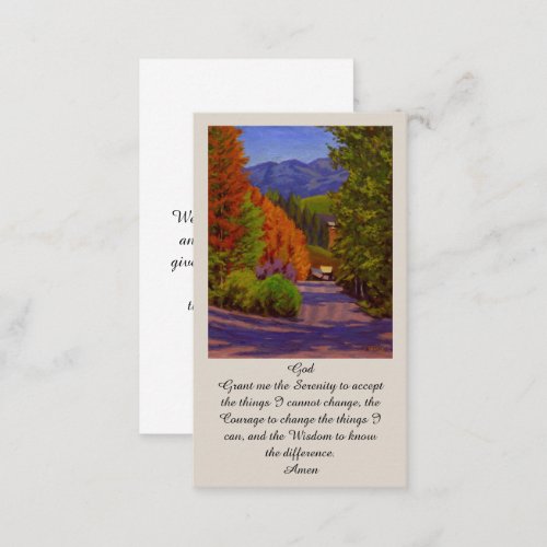 Elegant Memorial Funeral Service Card