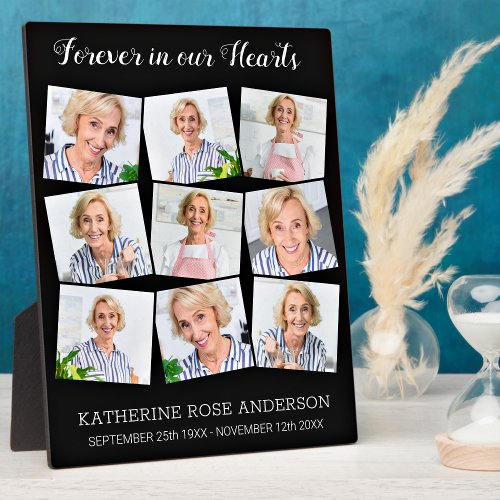 Elegant Memorial Keepsake Custom Photo Collage Pla Plaque