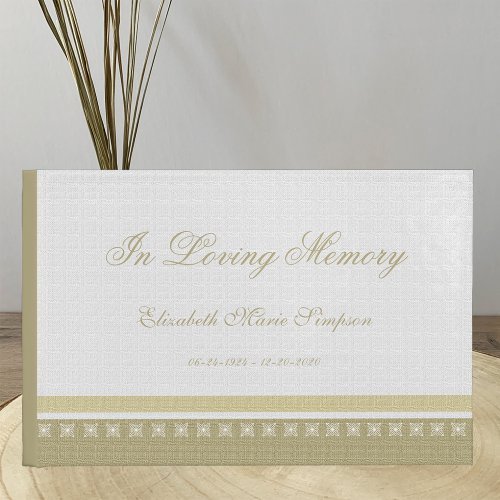 Elegant Memorial or Funeral Guest Book