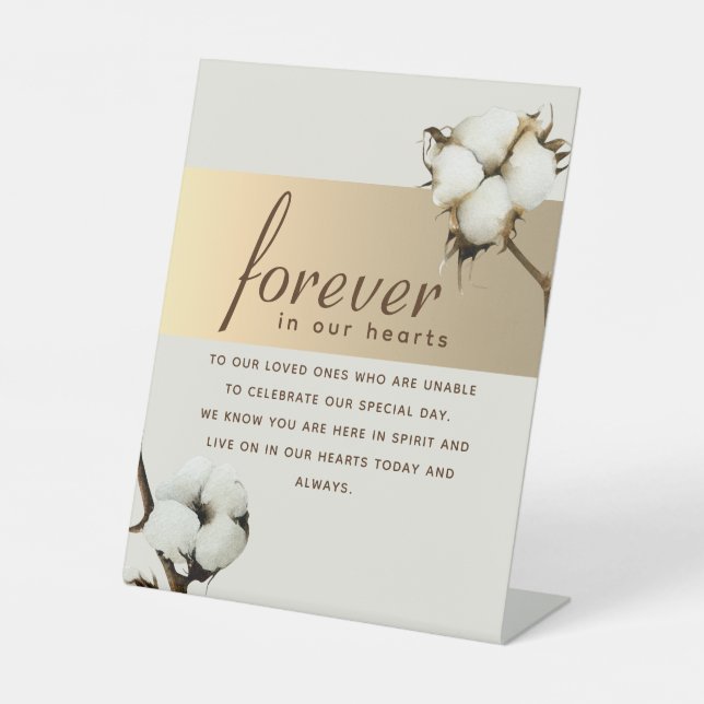 Elegant Memorial Pedestal Sign (Front)