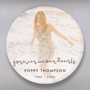 Elegant Memorial Photo Chic Funeral Favor Tribute Magnet