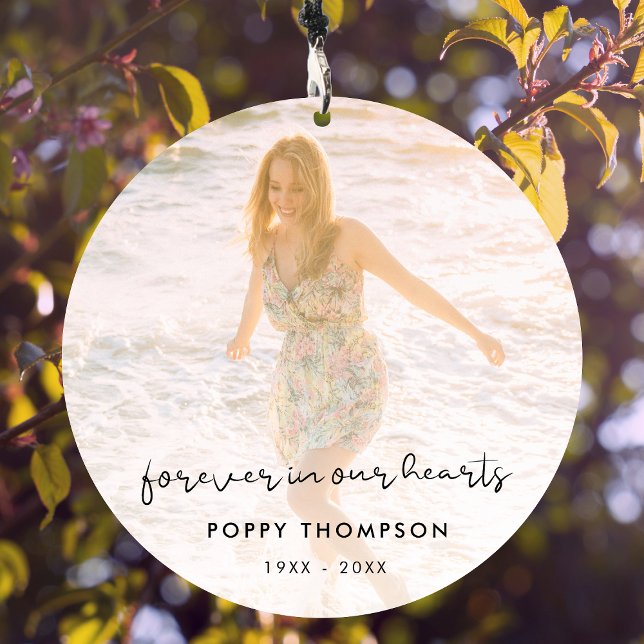 Elegant Memorial Photo Chic Funeral Favor Tribute Wind Chime (Creator Uploaded)