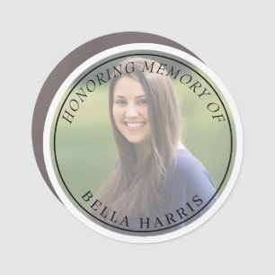 Elegant Memorial Photo Loving Memory Design Car Magnet