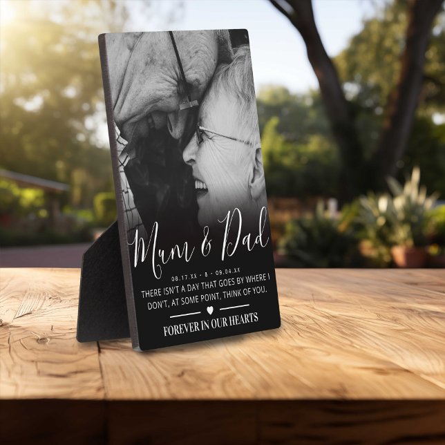Elegant Memorial Photo | Mum & Dad Plaque (Creator Uploaded)