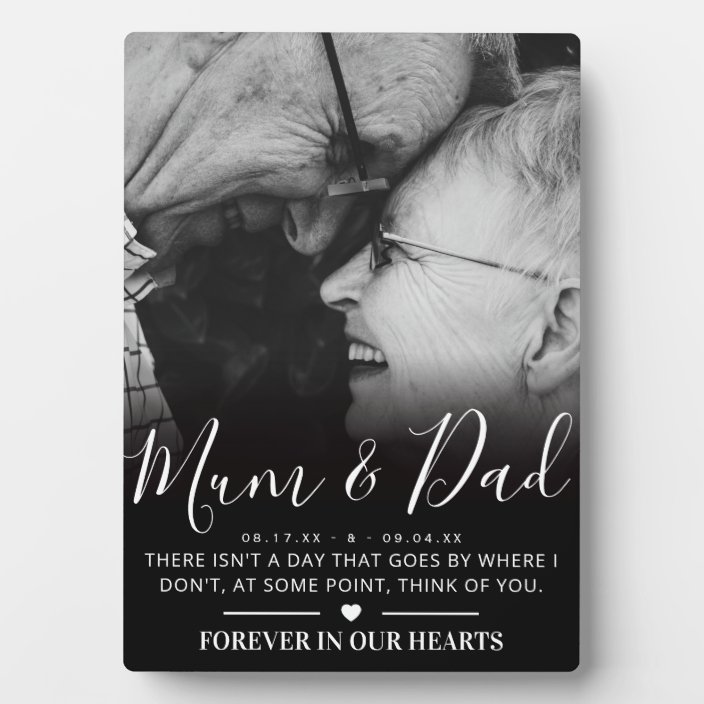 mum and dad plaque