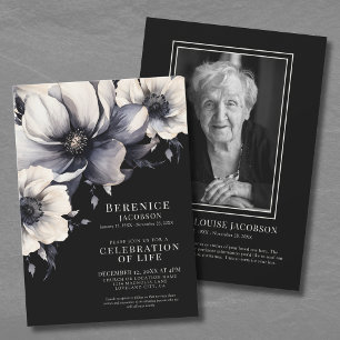 Elegant Memorial Service Celebration Of Life Invitation