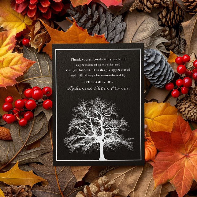 Elegant Memorial Tree | Funeral Thank You Card (Creator Uploaded)