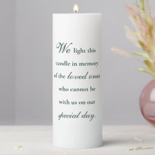 Elegant Memory Candle for Wedding or Event